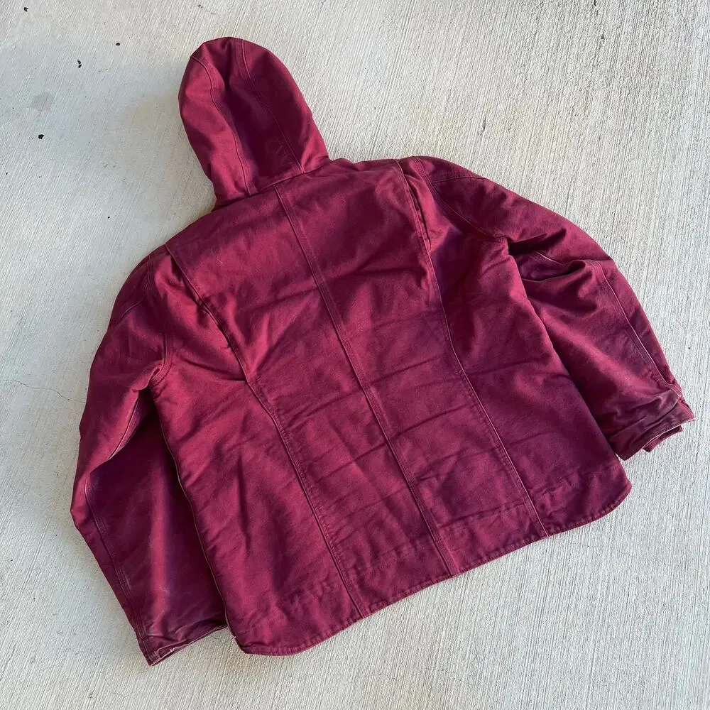 Carhartt WOMENS WJ141 pink hooded work wear jacket